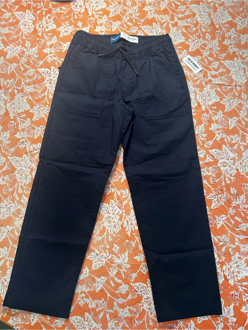 Old Navy Boys Navy Tech Taper Track Pants